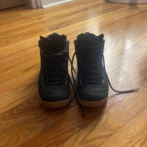 Oboz Bozeman Mid Hiking Boots Womens 7 Black Leather Outdoor B-Dry Trail Ankle